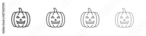 Pumpkin icon symbol. Vector isolated illustration.