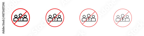 Please do not ask sign symbol. Vector isolated illustration.