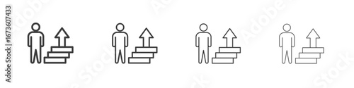 Personal development icon symbol. Vector isolated illustration.