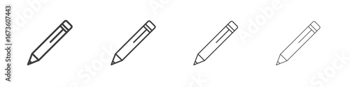 Pencil icon symbol. Vector isolated illustration.