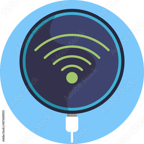 Depicts a device charging without cables using wireless energy transfer.