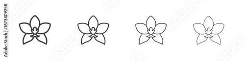 Moth orchid icon symbol. Vector isolated illustration.
