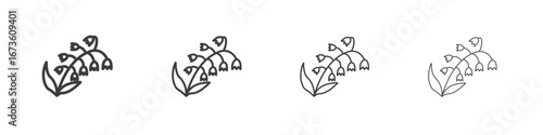 May lily icon symbol. Vector isolated illustration.