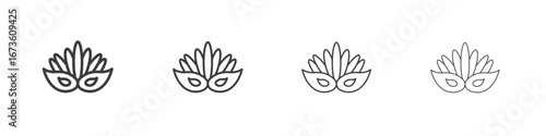 Mask for brazil carnival celebration icon symbol. Vector isolated illustration.