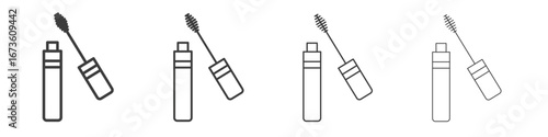 Mascara brush icon symbol. Vector isolated illustration.