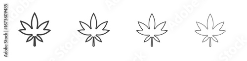 Marijuana icon symbol. Vector isolated illustration.