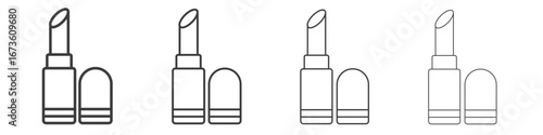 Lipstick icon symbol. Vector isolated illustration.
