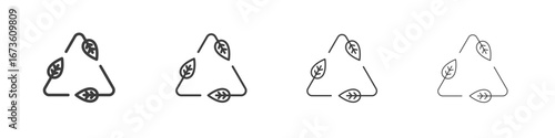 Leaves eco recycle icon symbol. Vector isolated illustration.