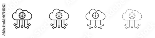 High server uptime icon symbol. Vector isolated illustration.