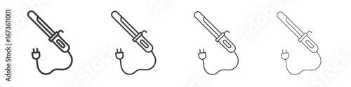Hair curler icon symbol. Vector isolated illustration.
