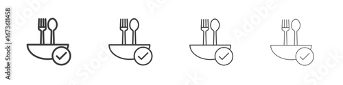Food safety icon symbol. Vector isolated illustration.
