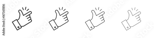 Finger snapping icon symbol. Vector isolated illustration.