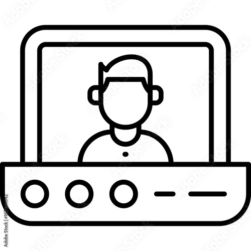 Video Call Icon Vector Element