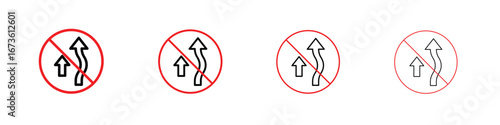 Do not overtake traffic sign symbol. Vector isolated illustration.