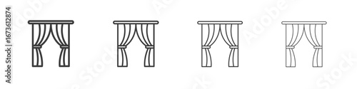 Curtain icon symbol. Vector isolated illustration.