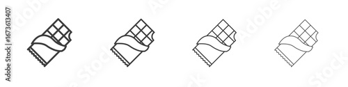 Chocolate icon symbol. Vector isolated illustration.