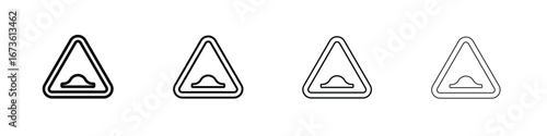 Caution speed Ramps sign symbol. Vector isolated illustration.