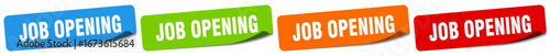 job opening sticker. job opening sticker set on white background