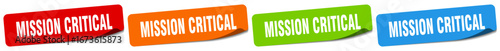 mission critical sticker. mission critical sticker set on white background