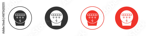 electric meter icon symbol for your website design, logo, app, UI.
