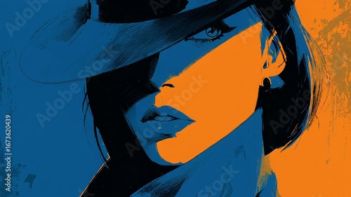 Concept of a woman as a secret agent entangled with the mafia, portrayed as a contract killer.