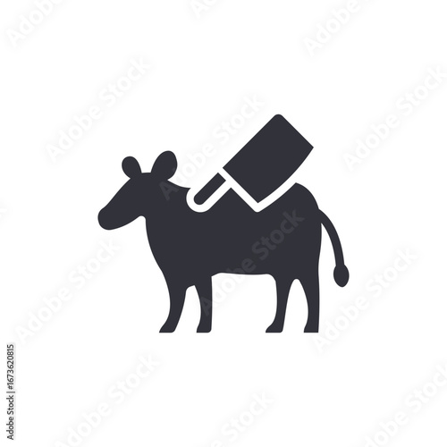 Stylized Equine Illustration With Geometric Form On Back Side Representing Intervention