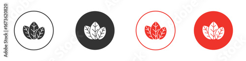Tobacco leaves icon symbol for your website design, logo, app, UI.