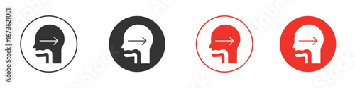 Swallowing reflex icon symbol for your website design, logo, app, UI.