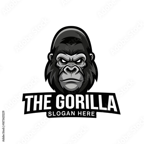 A stylized illustration of a gorilla head with a bold "The Gorilla" text banner.