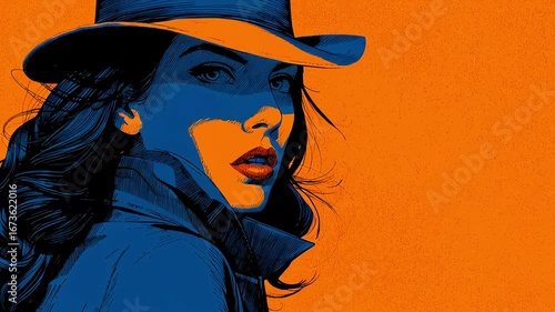 Concept of a woman as a secret agent entangled with the mafia, portrayed as a contract killer.