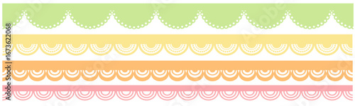 Photos Vector seamless set with jagged edge