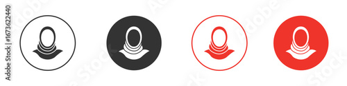 Muslim women icon symbol for your website design, logo, app, UI.