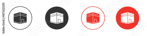 Kaaba icon symbol for your website design, logo, app, UI.