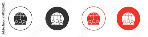 Global leadership icon symbol for your website design, logo, app, UI.
