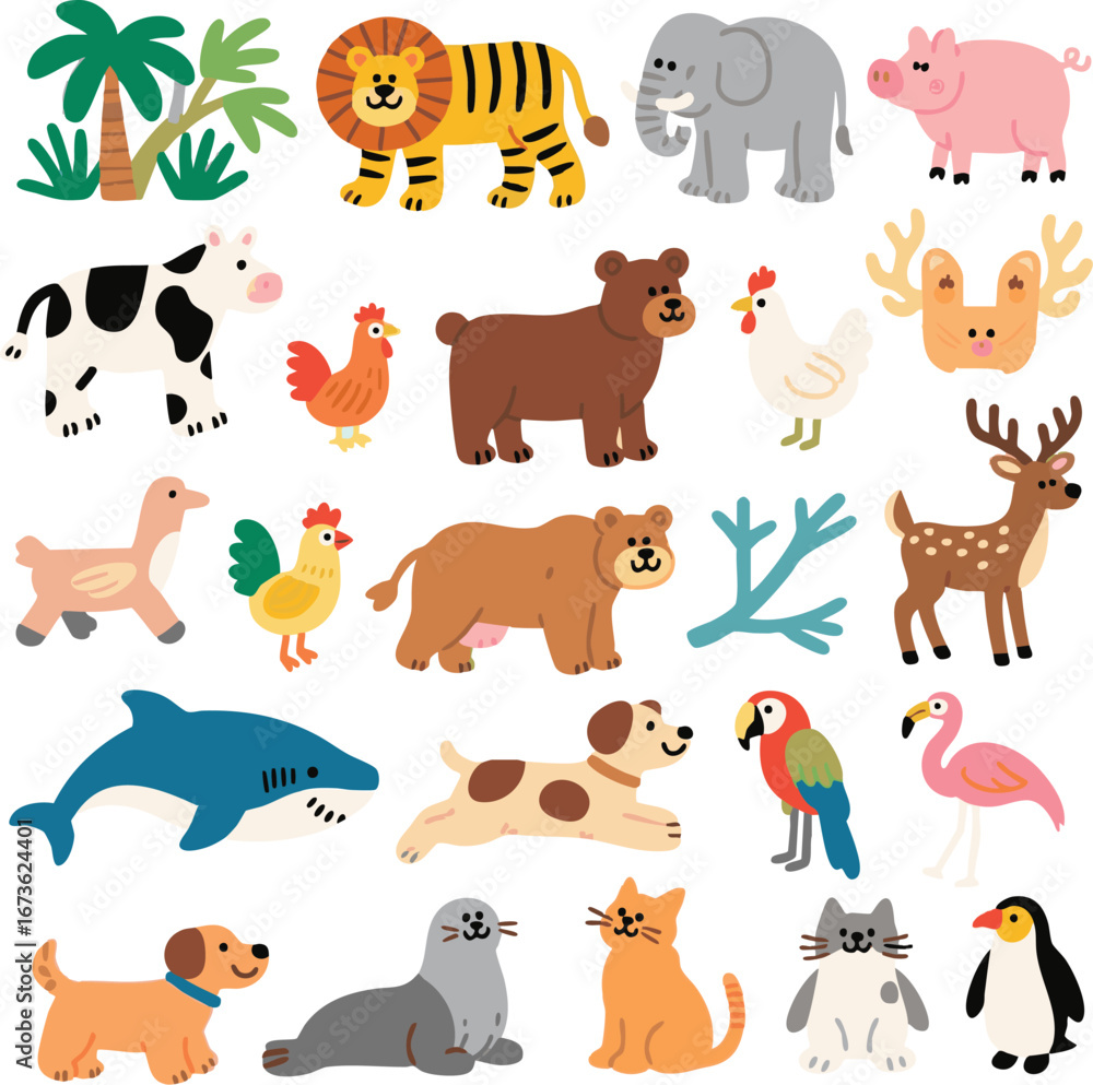 set of animal icons set of animal icons