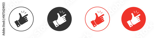 Finger snapping icon symbol for your website design, logo, app, UI.