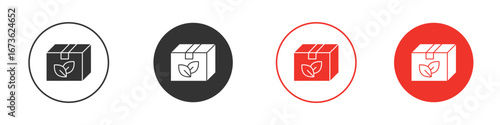 Eco packaging icon symbol for your website design, logo, app, UI.