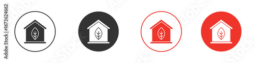 Eco house icon symbol for your website design, logo, app, UI.