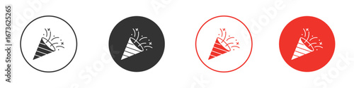 Confetti party popper icon symbol for your website design, logo, app, UI.