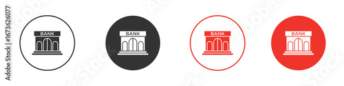 Bank building icon symbol for your website design, logo, app, UI.