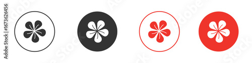 Araliya flower icon symbol for your website design, logo, app, UI.
