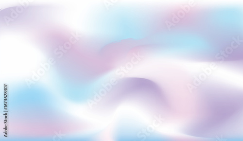 The serene abstract background features swirling shades of white, light blue, and pastel lilac, creating a soft, dreamlike, and ethereal visual effect for modern designs