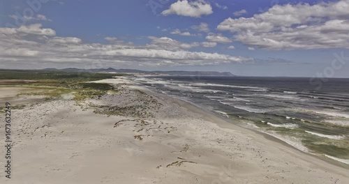 Wallpaper Mural Hermanus South Africa Aerial v1 panoramic panning view flyover Grotto Beach capturing Walker Bay Nature Reserve, Klein River Lagoon and mountain ranges - Shot with Mavic 3 Pro Cine - Jan 8th 2024 Torontodigital.ca
