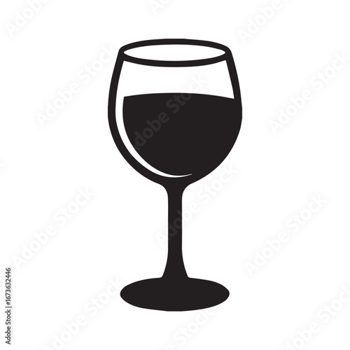  Wine Glass Icon Vector Illustration
