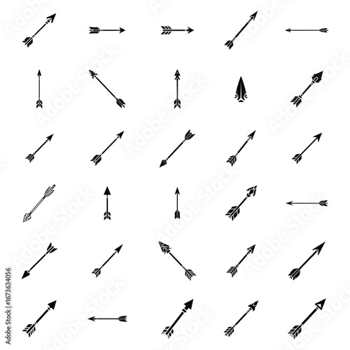 Tribal Arrow SVG Bundle, Boho Arrow Icon Set PNG, Rustic Arrow Clipart for Cricut & Silhouette, Vector Graphics for Logos & Decor