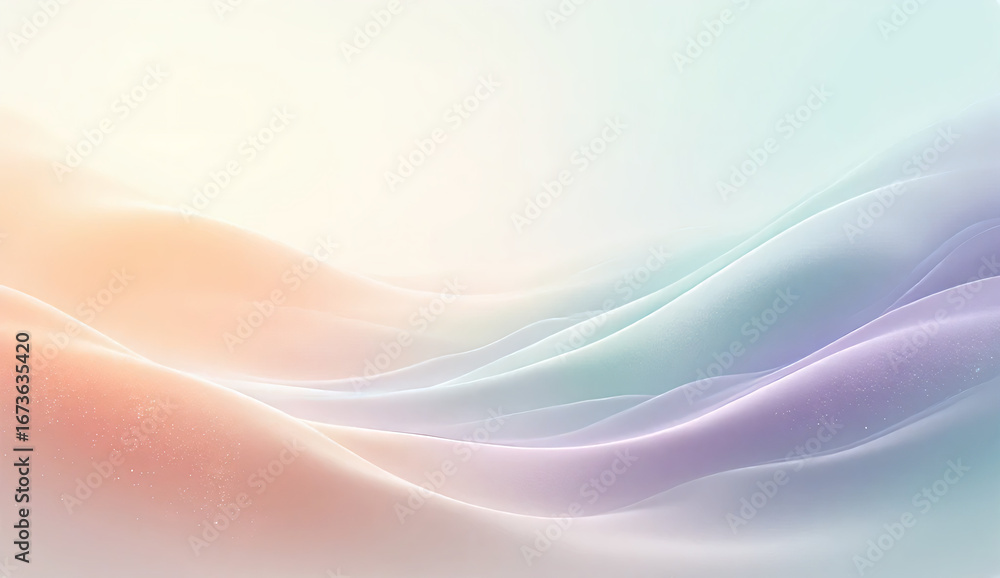 Fototapeta premium Pastel Gradient Background with Peach, Mint and Lavender