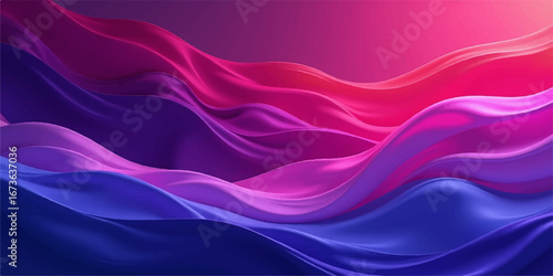 Luxury smooth flowing pink and purple silk and satin fabric textile design