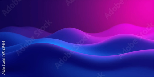 Soft waves of blue and purple silk create a flowing abstract art wallpaper with a smooth, watery texture