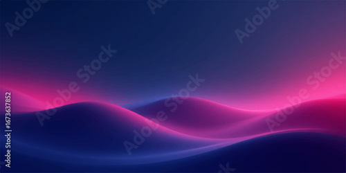 Flowing lines of blue and purple light create a bright, abstract background with smooth, colorful waves and a dynamic, fluid design