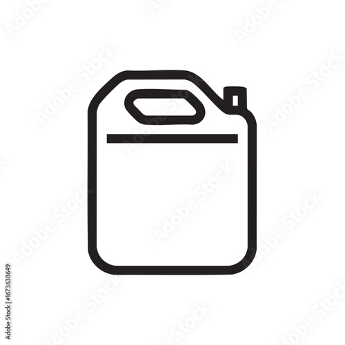 A line icon of a simple jerrycan or canister.